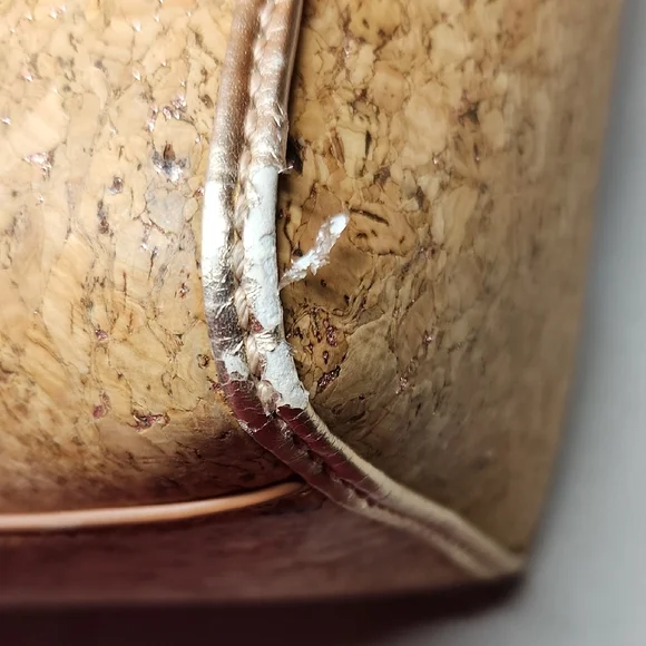 Lilly Pulitzer Tan and Cork Tote Bag with Rose Gold Lining - Picture 14 of 14